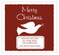 Big Square Red Dove Christmas Labels